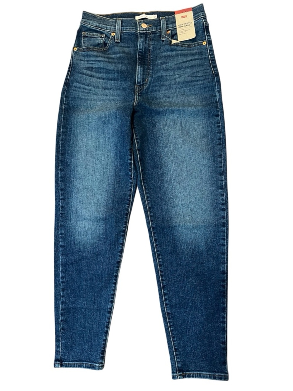 Levi’s Mom Jeans Womens High-Waisted Medium Wash Relaxed 29” Waist Size 8 NWT